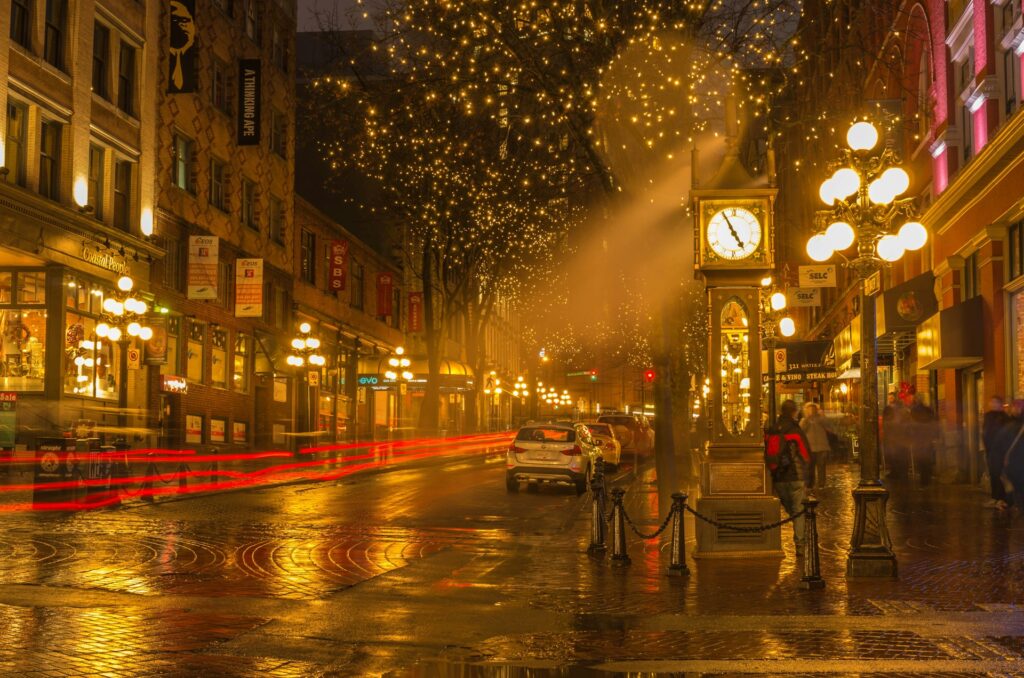 gas town vancouver clock time travel narrative team building activity